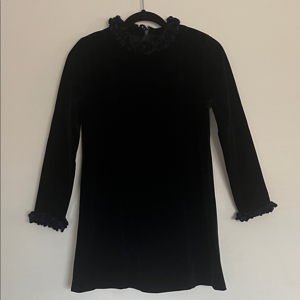 Velvet Navy Dress Rita Girls Sz 10 New